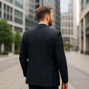 Lauren Ralph Lauren Blazer Men's 48 Long Black Blazer Suit‎ Jacket Classic Sleek